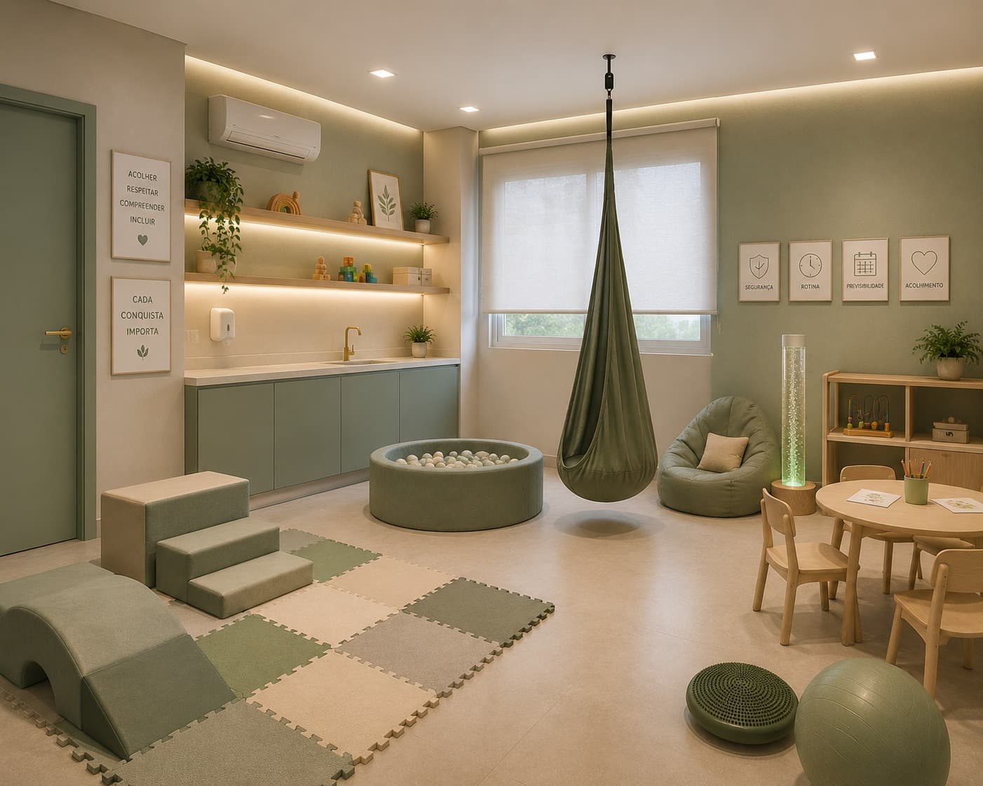 Sala sensorial infantil da Aurora